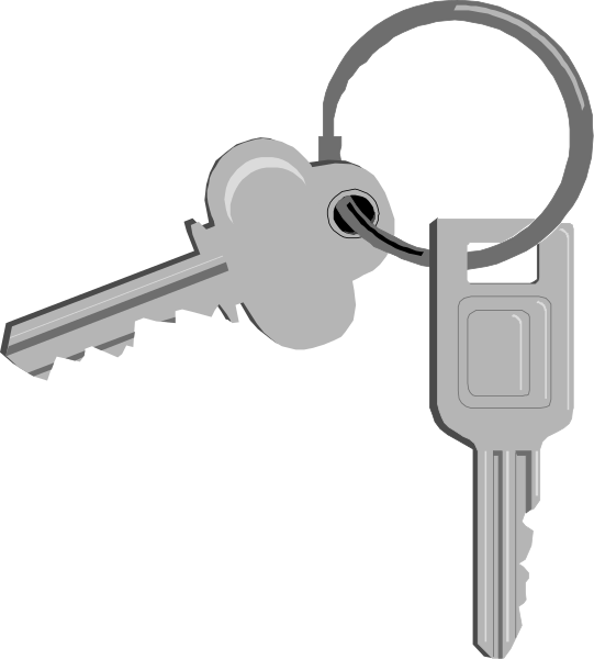 The image shows a key with two keys attached to it hanging from an icon of a car door lock on what appears to be a black background.