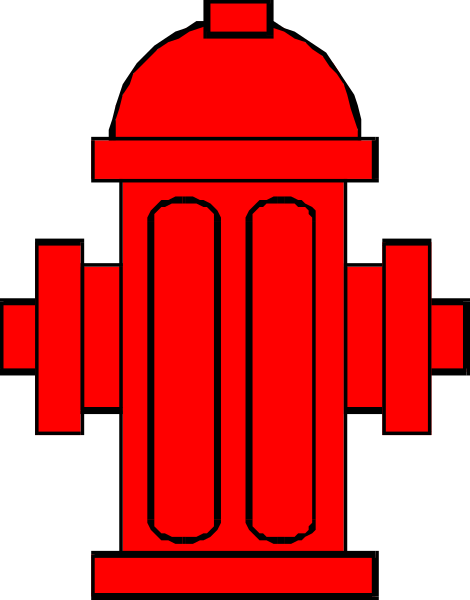 The image shows a red fire hydrant with two nozzles on top of it against an unidentified background.