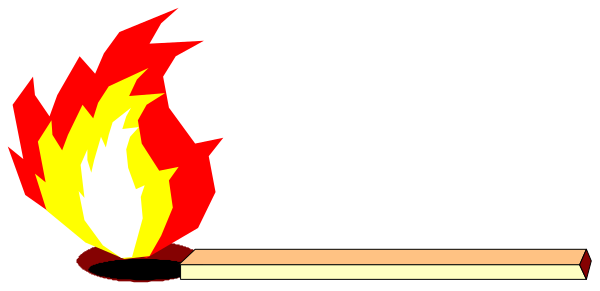 The image shows two fire hydrants with flames coming out of them against a dark background.