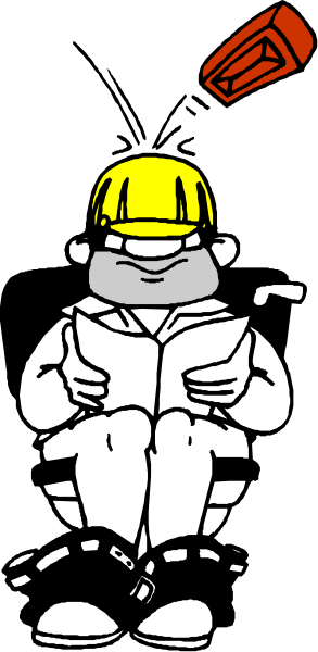 The black and white illustration shows a cartoon character sitting on top of what appears to be an object with wheels at nighttime; there is also another smaller figure in front holding up two fingers as if signaling, above which floats a small red item that could represent something like fire or smoke.