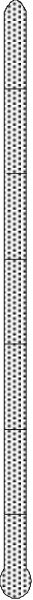 The image shows a gray wall with two white lines running parallel to each other across its length from left to right.