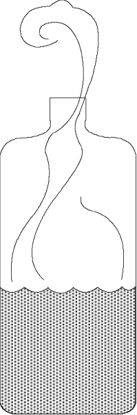 The image shows a closeup of an object that resembles a pen with its cap on top, placed against a neutral background which is out of focus to emphasize the item in question.