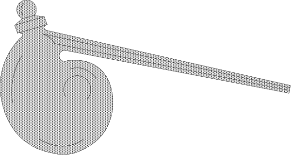 The black and white illustration shows a barbell with weights on either end of it against an unseen background.