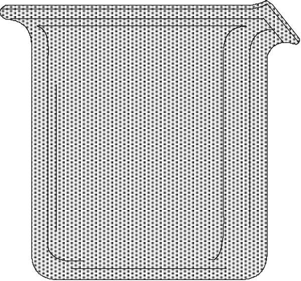 The image shows a black and white pixelated representation of an open book with pages facing outward.