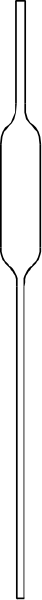 The image shows a simple black and white line drawing of two parallel lines with an arrow pointing between them on top right side.