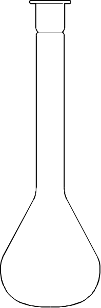 The black and white photo shows a bottle with two distinct sections: on top is an open section that appears to be empty; below it is another closed part of the same shape but filled in solid color.