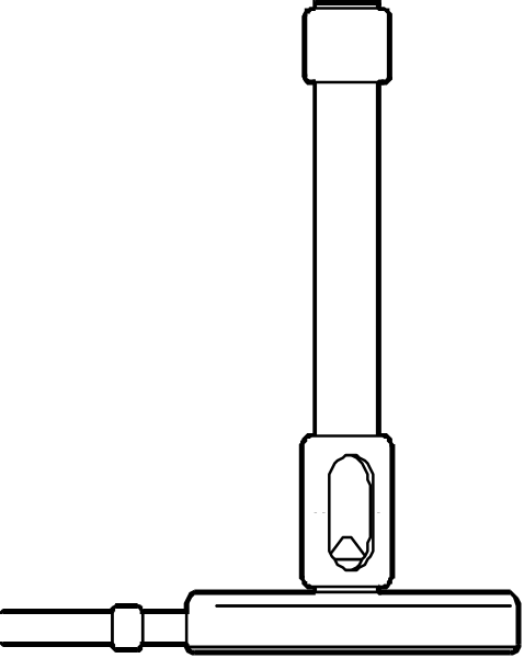 The black and white picture shows a magnifying glass with an object inside it that appears to be a small statue of liberty figure holding up her torch.