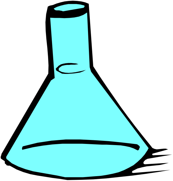 The image shows a blue beaker with an opening on top against a black background.