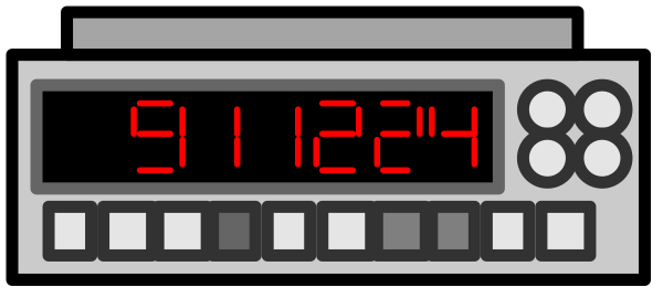 The image shows a digital clock with red numbers displaying "9:12" on its screen.