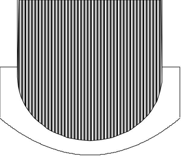 The image shows a black and white pixelated representation of an eye with eyelashes on its upper lid.