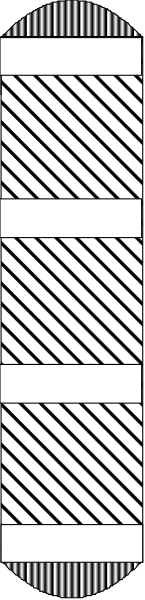 The image shows a black and white striped pattern with alternating darker bands of varying widths on an otherwise uniform background.