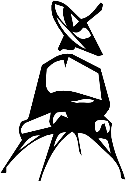 The black and white silhouette of a person sitting down with their legs crossed at an angle over each other.