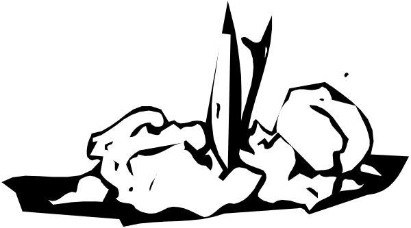 The black and white photo shows a person's face with two eyes closed next to an object that resembles a dog lying down on its side in front of them both.