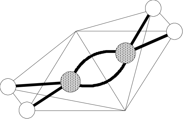 The image shows a black background with white dots scattered across it; there is no text present within this small clip-art picture.