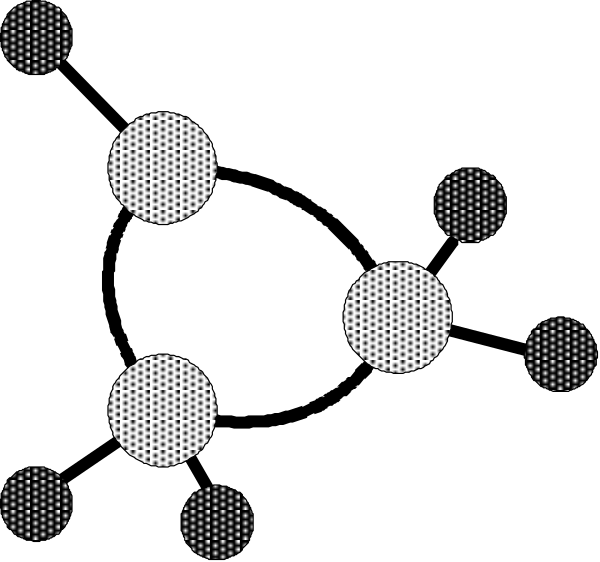 The image shows a black background with white dots arranged to form an abstract pattern that resembles stars against space.