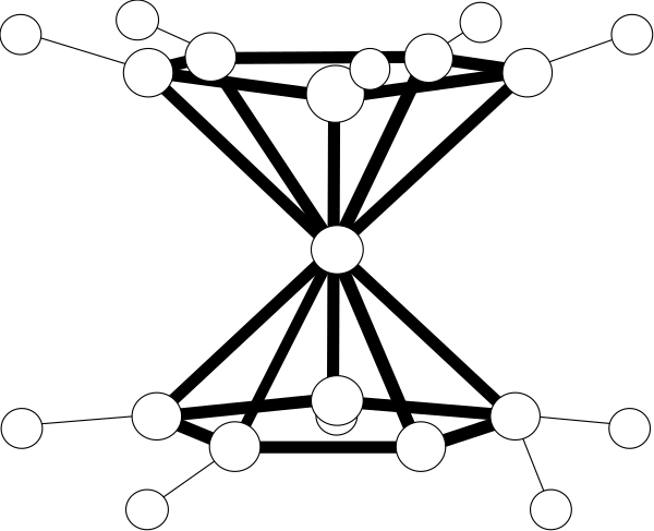 The image shows a black background with white dots arranged to form an abstract pattern that resembles stars against space.