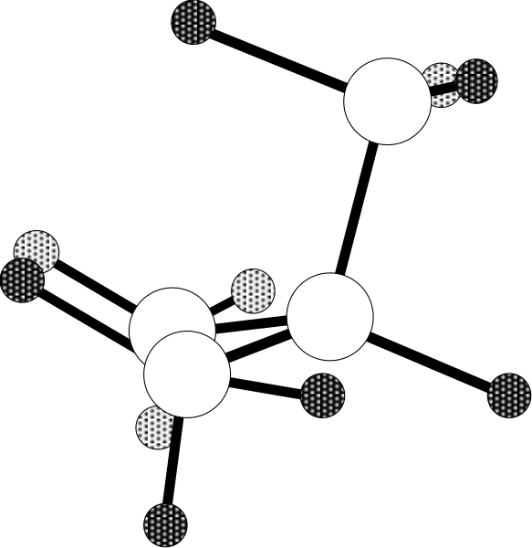 The image shows a sequence of three black and white snapshots with dots representing different states: 1) A single dot; 2) Two connected dots forming an abstract shape resembling two people standing close together, possibly dancing; 3) Three interconnected dots that form the outline of what appears to be a person or figure. The setting is not specified as it's just black and white shapes with no background details provided in this description. There are also three small images at bottom right showing different states: one dot alone, two connected dots forming an abstract shape re