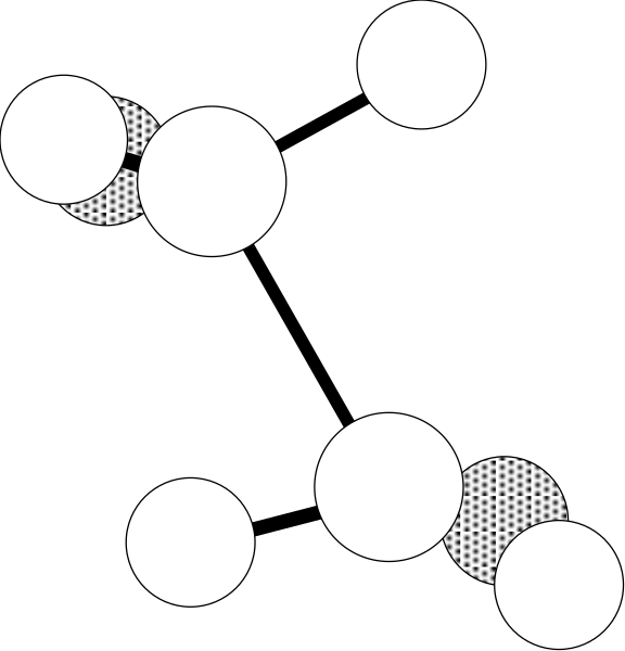 The image shows a sequence of three black and white snapshots with circles at various positions: top left - two overlapping circles; middle right - four separate circular shapes in different orientations; bottom left - one circle partially obscured by another, creating an illusionary effect as if it's behind the other.
