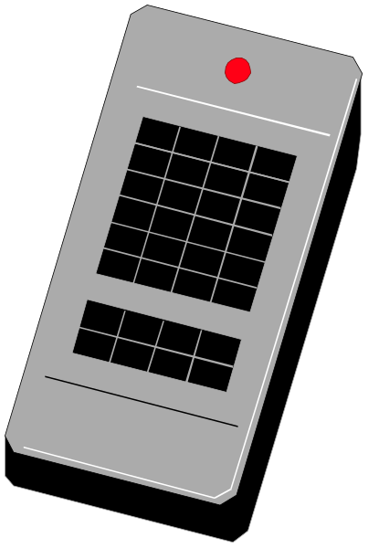 The image shows a black remote control with buttons on it against a dark background.