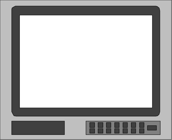 The image shows a simple computer setup with an open laptop on top of what appears to be another monitor displaying white space, suggesting it is turned off or in standby mode; both screens have black borders around them and sit atop each other against a neutral background that could represent a desk surface.
