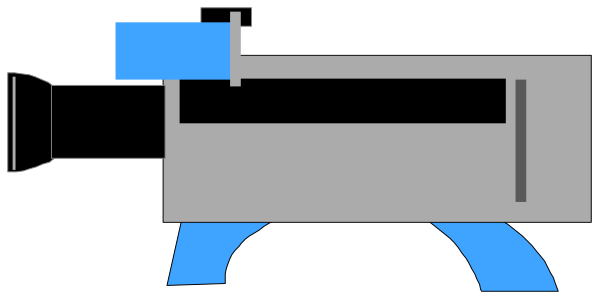The image shows a black and white illustration of an ice cream truck with two scoops on top parked next to blue water pipes in what appears to be winter weather conditions at nighttime.