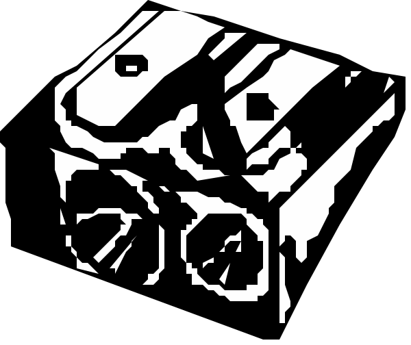 The black and white logo of a company that sells motorcycles with wheels on it.