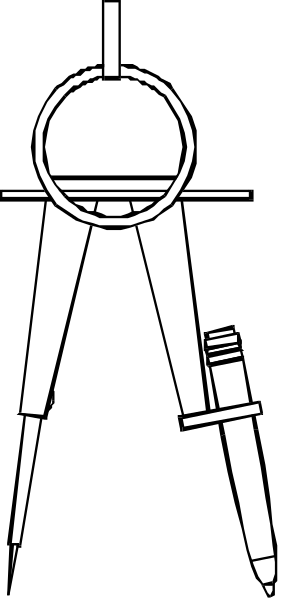 The black and white photo shows a compass with its needle pointing towards an object that appears to be a telescope on top of it.