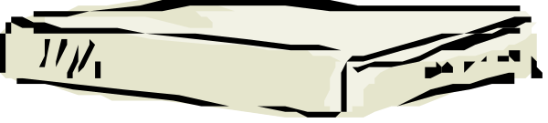 The black and white illustration shows a single object: an open book with its pages facing upwards.