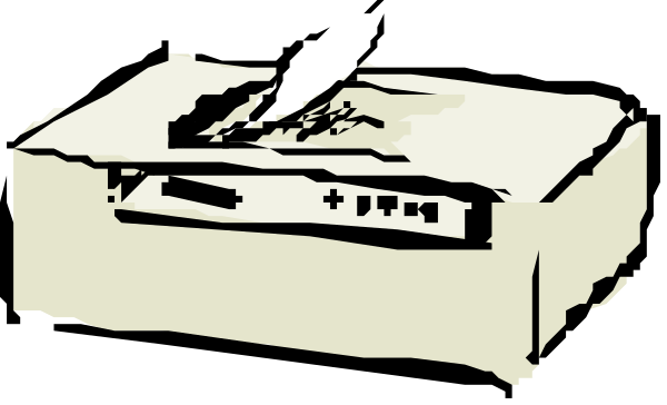 The image shows a black ink pen on top of an open box with papers inside it next to what appears to be a printer in front of which there is paper being printed out onto another piece of paper that's lying flat, all set against a dark background.