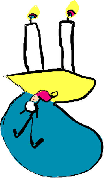 The image shows a cartoon character with an exaggeratedly large head holding what appears to be water droplets on its hands in front of it; there is no text present within this small clip-art image, and all elements can only be described as objects or actions without any specific details about the setting.