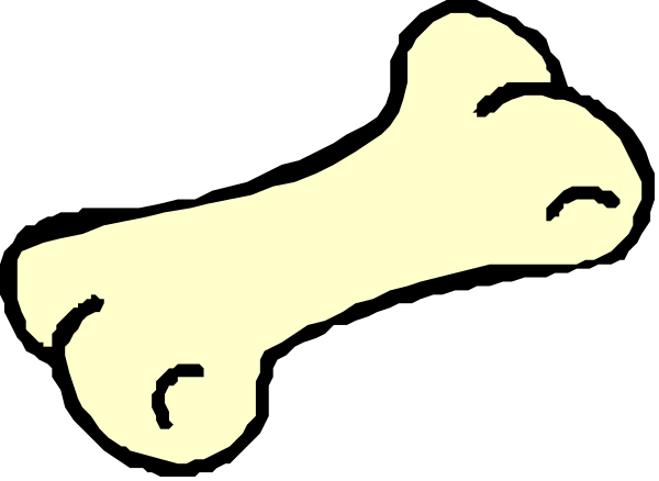The black and white illustration shows a bone with two bones on top of it placed against a dark background.