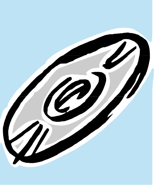 The black silhouette of a person's head with an eye patch on it is shown against a blue background.