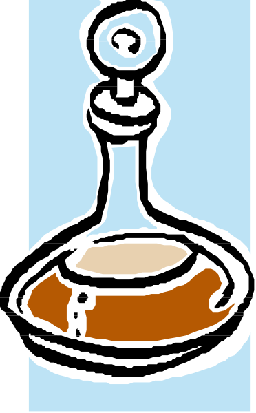 The image shows a cartoon of an hourglass with sand inside it on top of what appears to be a table against a blue background.