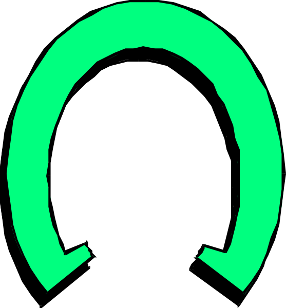 The image shows a green circle with an arrow pointing to it from above on its right side against a black background.