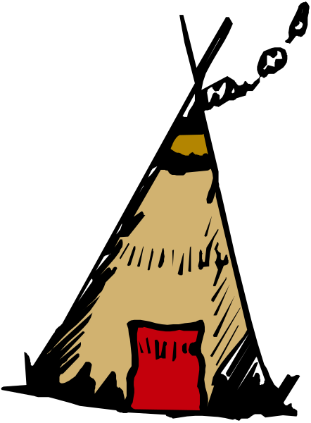 The black and white illustration shows a cartoon of an igloo with snow on its roof under what appears to be night sky filled with stars; there is also a small figure standing in front of it, possibly representing a person wearing red clothing atop something that could resemble the top part of another structure or object.