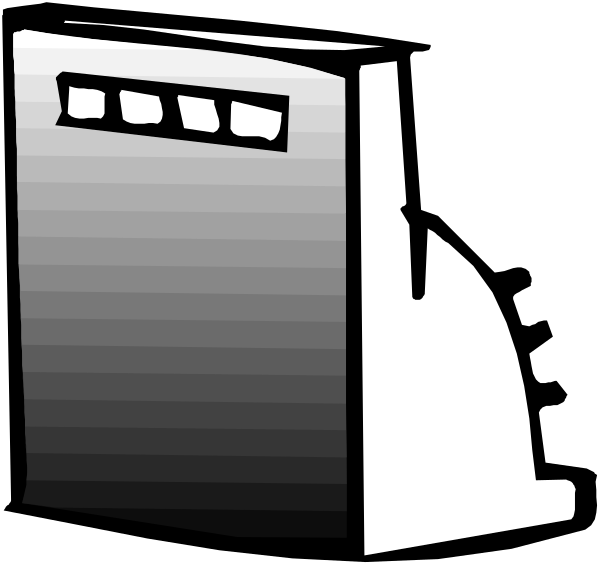 The black and white illustration shows two refrigerators side by side with their doors open to reveal empty interiors; there is no text present in this image.