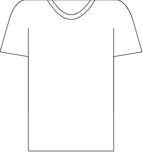 The image shows two white t-shirts displayed side by side against a black background with no additional context provided about their size relative to each other.
