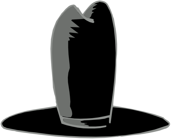 The black and white cartoon shows a vase with flowers on top of it placed next to an empty hat box that is also sitting atop another object which appears to be a cake stand.