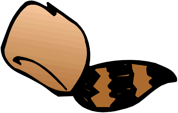 The image shows a cartoon of two hands with fingers spread out against an orange background on the left side; there is no text present in this clip-art image.