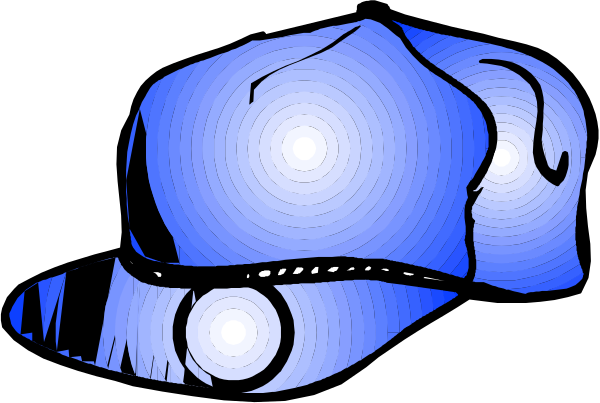 The image shows a blue car with two round headlights on top of it parked next to an unidentified object that has three circular lights in its center.