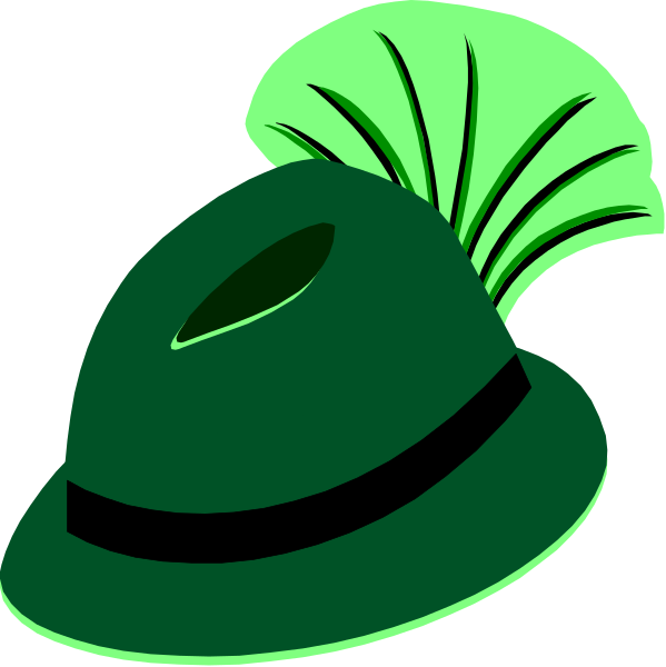 The image shows two green hats with spikes on top against a black background; there is no text present within this clip-art illustration.