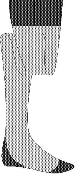 The image shows a black and white pixelated representation of an arm with what appears to be a hand holding something small; it's difficult to discern specific details due to low resolution.