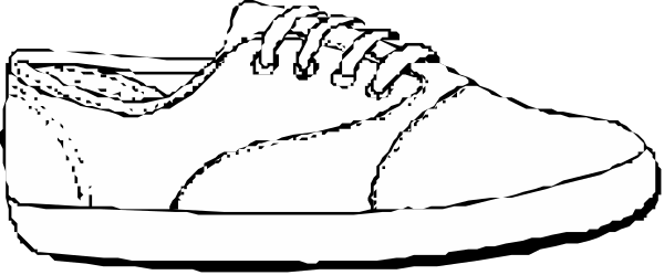 The black and white photo shows a single shoe with laces tied up against an indistinct background that does not provide any additional context about its location or surroundings.
