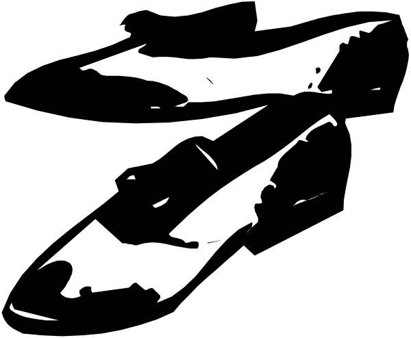 The black and white silhouette of a person's face with an exaggerated nose and mouth is shown against a dark background in this small clip-art image.