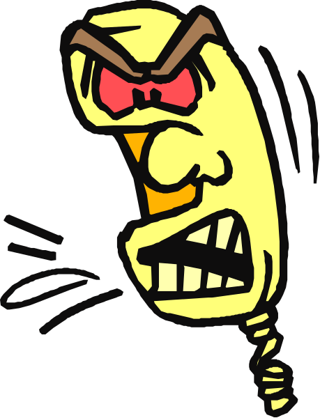 The image shows a cartoon of an angry cursor with red eyes yelling at another object that is also depicted as a yellow emoticon-like character in black and white.