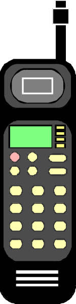The image shows a cell phone with buttons on it placed against an abstract background that appears to be made up of lines and shapes in various shades of gray.