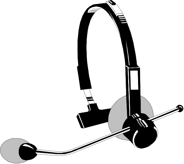 The black and white image shows a stethoscope with two earpieces on either side of it against a dark background.