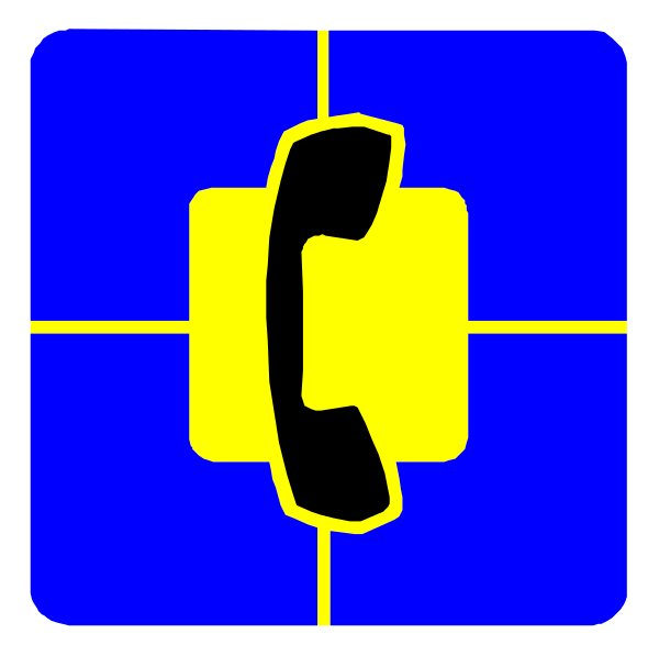 The image shows a blue square with an icon of a phone inside it on top right corner against white background.