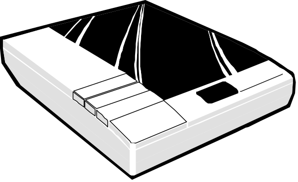The black and white illustration shows a simple representation of an airplane with its wings extended outward against a dark background.