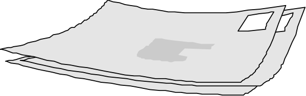 The image shows a black and white illustration of an object that appears to be a boat with sails down on water.